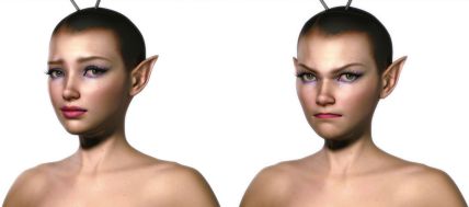Gesichtsausdrücke der nVidia Elfe (Anklicken für mehr!)