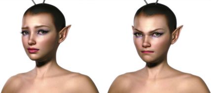 Gesichtsausdrücke der nVidia Elfe (Anklicken für mehr!)