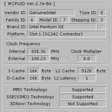 WCPUID Pentium III 600