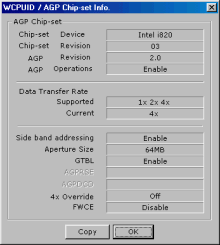 AGP Info - intel i820