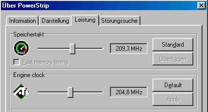 Radeon Overclocking mit PowerStrip