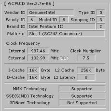 WCPUID Pentium III 1000
