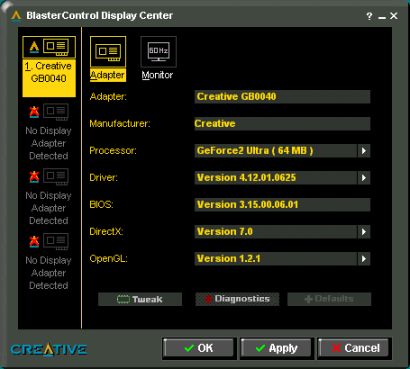 Creative BlasterControl Display Centers