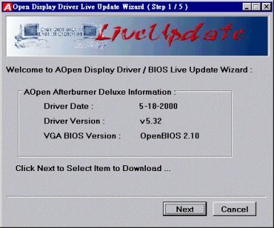Aopen Live Update Wizard