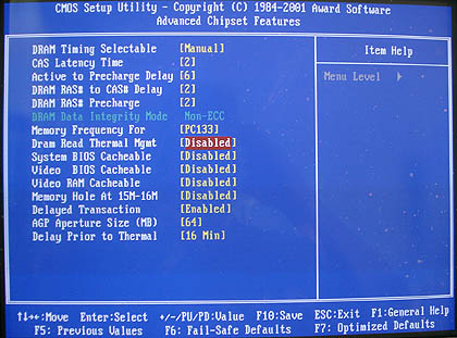 BIOS: RAM-Einstellungen Shuttle AB30R