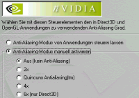 FSAA Einstellungen Leadtek-Treiber