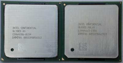 Links Pentium 4 2400, rechts Pentium 4 2533