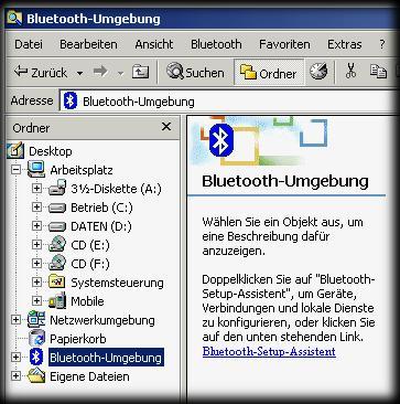 Bluetooth-Umgebung im Windows-Explorer
