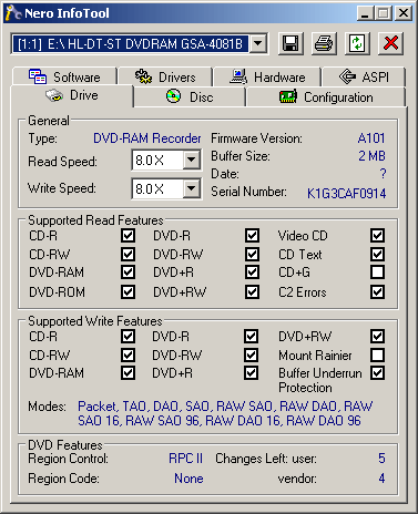 LG GSA-4081B Info
