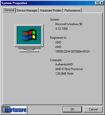 Win98 Systemeigenschaften