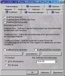 DualHead Einstellungen 1