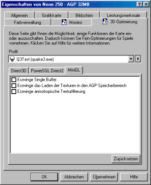 3D-Optimierung Profil