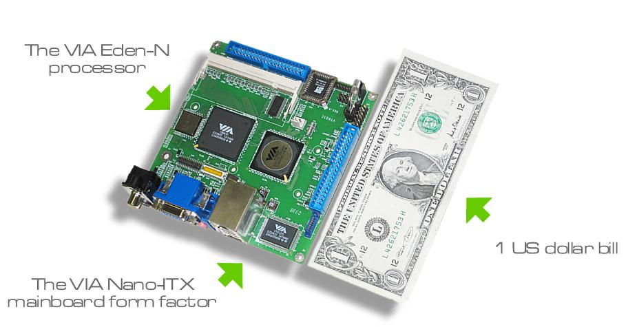 VIA Eden-N auf Nano-ITX Board