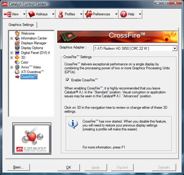 Catalyst Control Center CrossFire
