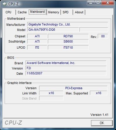 CPU-Z: Mainboard-Infos