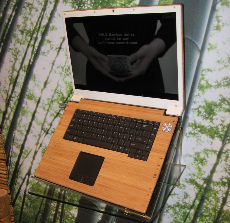 Laptop mit Bambus-Gehäuse