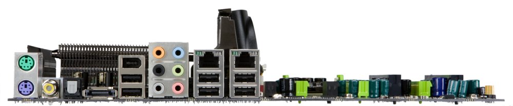nForce 790i Ultra SLI Mainboard-Anschlüsse
