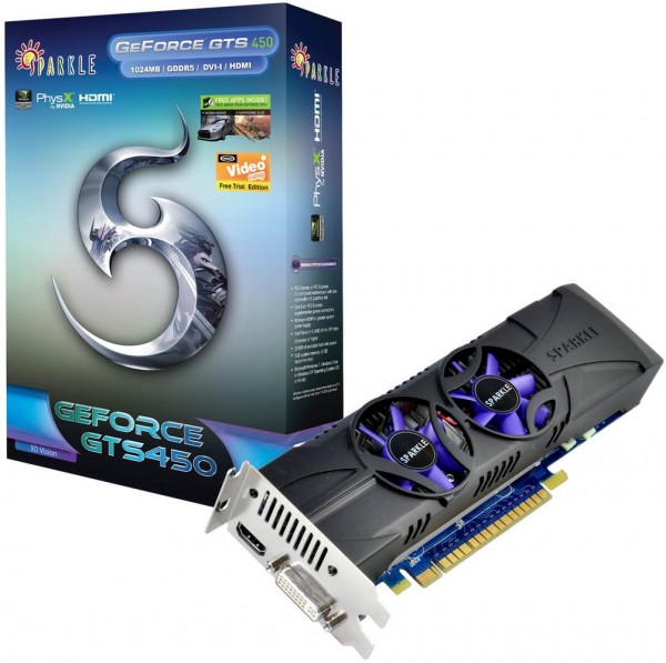 SPARKLE Announced GeForce GTS 450 Low Profile Graphics Card For Home ...