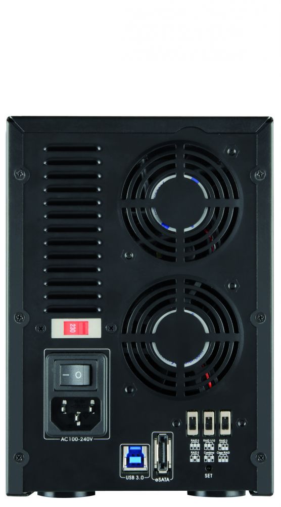 Sharkoon 5-Bay RAID Box - Rückseite