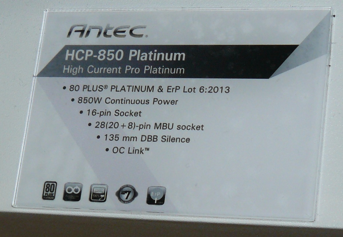HCP-850 Platinum Daten