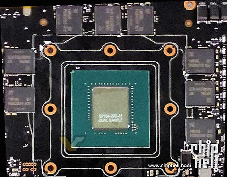 GP104-200 GPU auf Grafikkarte
