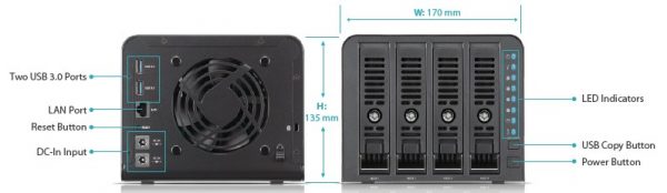 Thecus N4350 Front and back