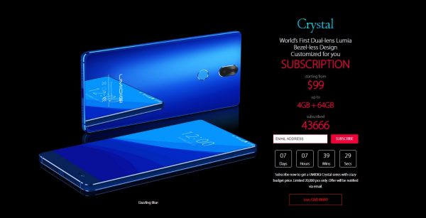 UMIDIGI CRYSTAL blue offer