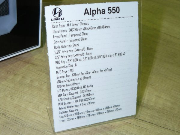 Lian Li Alpha 550 Daten