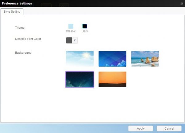 ThecusOS7 Preference settings