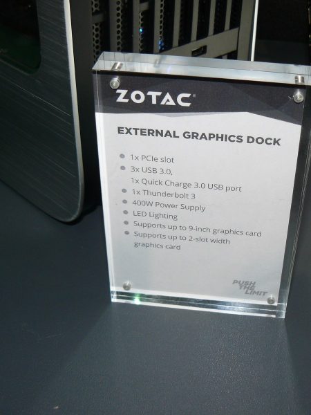 Zotac External Graphics Dock Daten