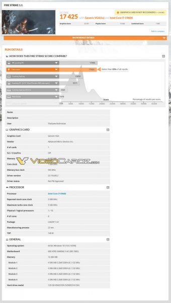 AMD Radeon RX Vega 3DMark FireStrike2