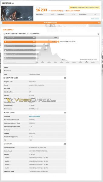 AMD Radeon RX Vega 3DMark FireStrike3