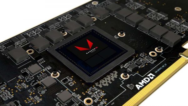 AMD Vega 10 Chip schräg