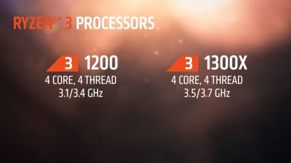 AMD Video Ryzen 3 1200 vs 1300X