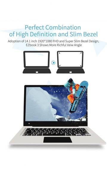 Jumper EZbook 3 HD and slim bezel