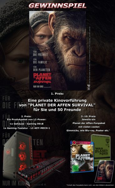 LC-Power Planet der Affen Survical Gewinnspiel