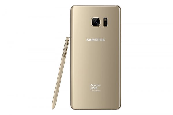 Samsung Galaxy Note Fan Edition Gold Platinum back