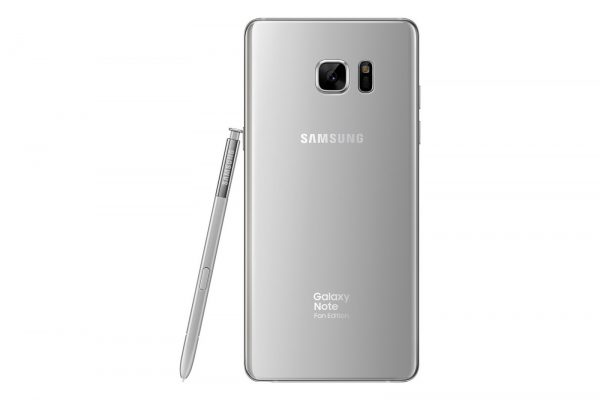 Samsung Galaxy Note Fan Edition Silver Titanium back