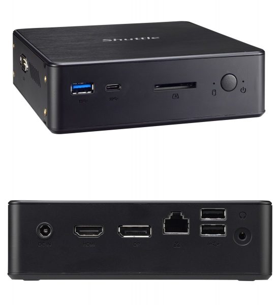 Shuttle NC03U vorne und hinten