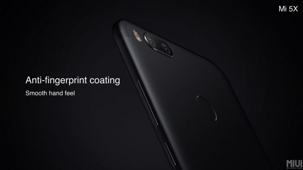 Xiaomi Mi 5X Anti-fingerprint coating