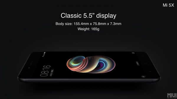 Xiaomi Mi 5X Classic 5.5'' Display