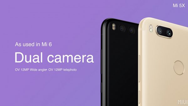 Xiaomi Mi 5X Dual camera