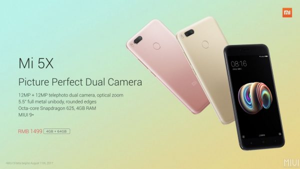 Xiaomi Mi 5X Übersicht und Preis