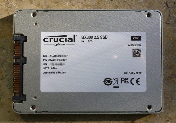 Crucial BX300 Rückseite