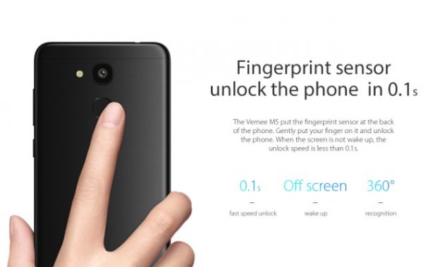 Vernee M5 Fingerabdruckscanner