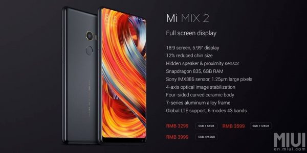 Xiaomi Mi Mix 2 Black Overview