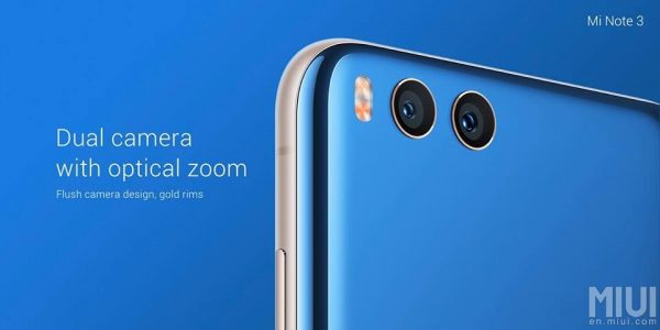 Xiaomi Mi Note 3 Dual camera