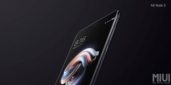 Xiaomi Mi Note 3 Schwarz Seite