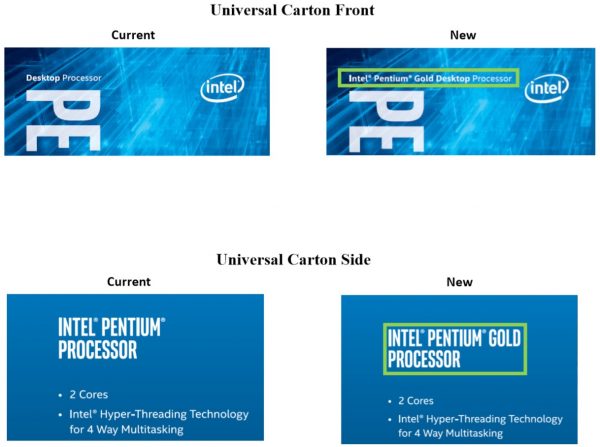Intel Pentium Gold Box Change
