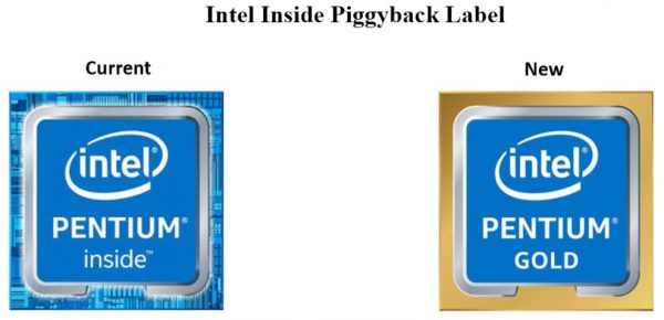 Intel Pentium Inside Piggyback Label
